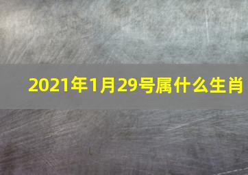 2021年1月29号属什么生肖