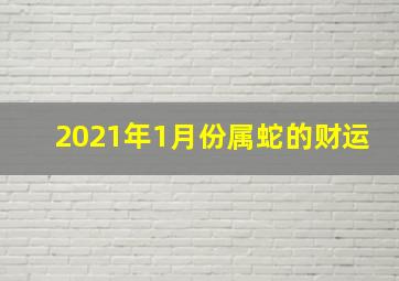 2021年1月份属蛇的财运