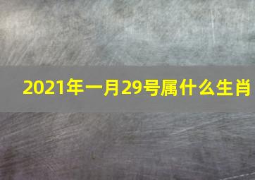 2021年一月29号属什么生肖