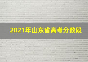 2021年山东省高考分数段