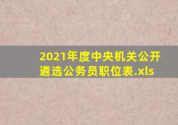 2021年度中央机关公开遴选公务员职位表.xls