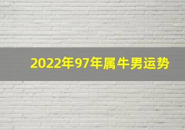 2022年97年属牛男运势