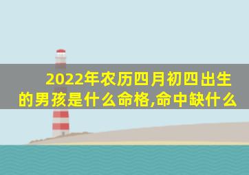 2022年农历四月初四出生的男孩是什么命格,命中缺什么