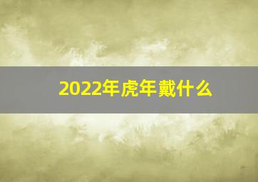 2022年虎年戴什么