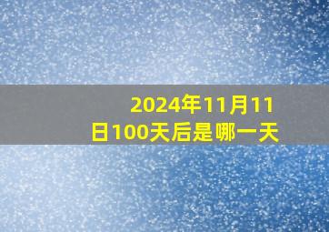 2024年11月11日100天后是哪一天