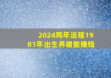 2024鸡年运程1981年出生养猪能赚钱