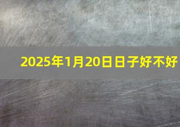 2025年1月20日日子好不好