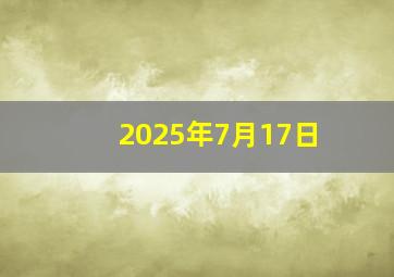 2025年7月17日