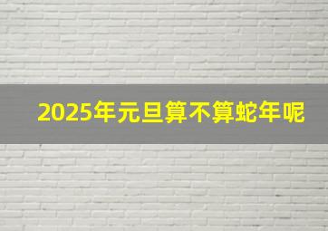 2025年元旦算不算蛇年呢