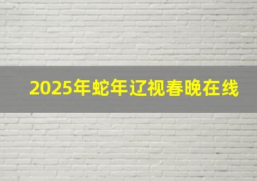 2025年蛇年辽视春晚在线