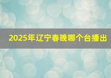 2025年辽宁春晚哪个台播出