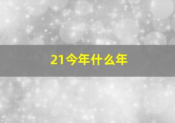 21今年什么年