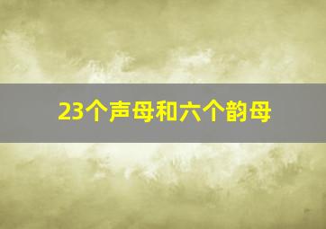 23个声母和六个韵母