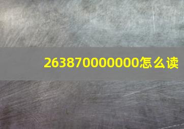 263870000000怎么读