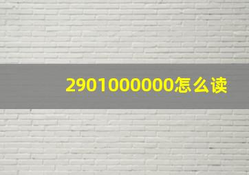 2901000000怎么读