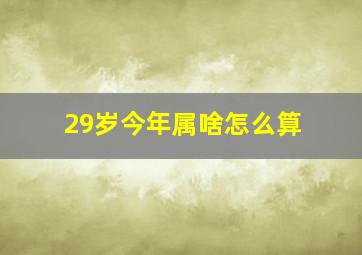 29岁今年属啥怎么算