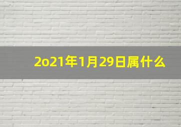 2o21年1月29日属什么