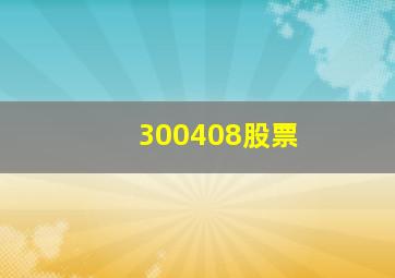 300408股票