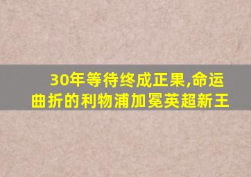 30年等待终成正果,命运曲折的利物浦加冕英超新王