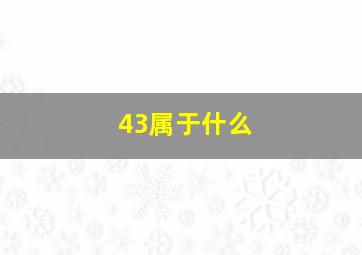 43属于什么