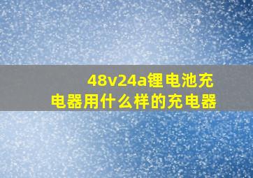 48v24a锂电池充电器用什么样的充电器