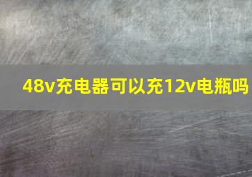 48v充电器可以充12v电瓶吗