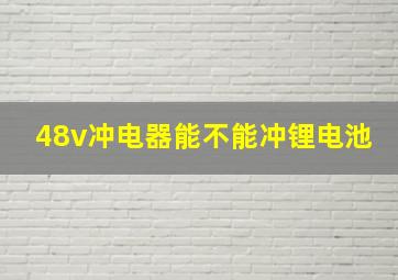 48v冲电器能不能冲锂电池