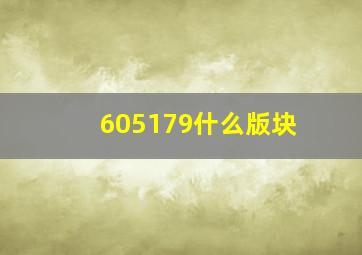 605179什么版块