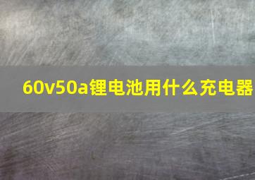 60v50a锂电池用什么充电器