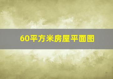 60平方米房屋平面图