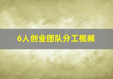 6人创业团队分工视频