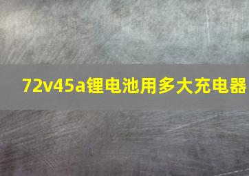 72v45a锂电池用多大充电器