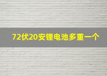 72伏20安锂电池多重一个