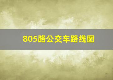 805路公交车路线图