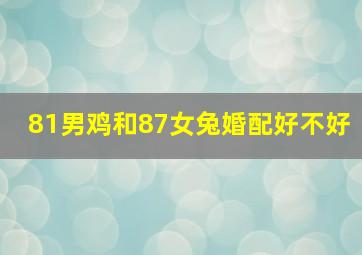 81男鸡和87女兔婚配好不好