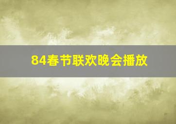 84春节联欢晚会播放