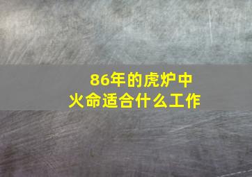 86年的虎炉中火命适合什么工作