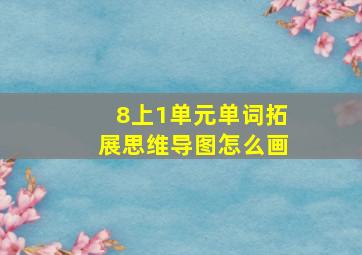 8上1单元单词拓展思维导图怎么画