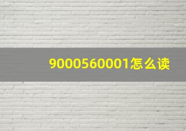 9000560001怎么读