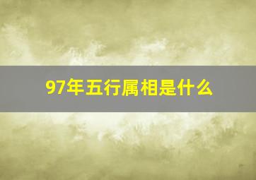 97年五行属相是什么