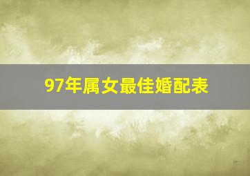 97年属女最佳婚配表