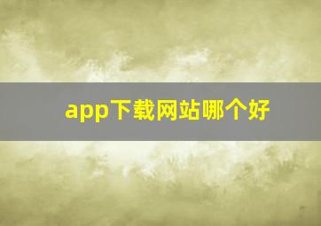 app下载网站哪个好