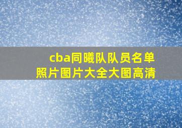 cba同曦队队员名单照片图片大全大图高清