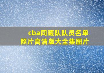 cba同曦队队员名单照片高清版大全集图片