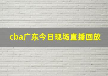 cba广东今日现场直播回放