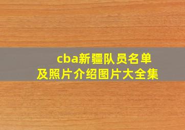 cba新疆队员名单及照片介绍图片大全集