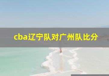 cba辽宁队对广州队比分