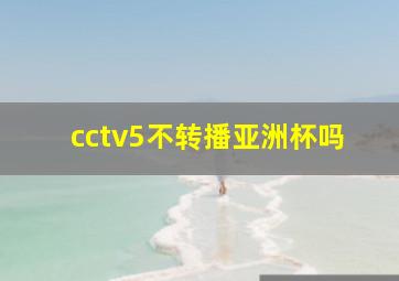 cctv5不转播亚洲杯吗