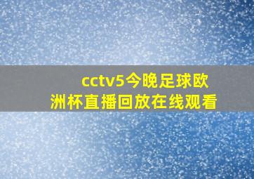 cctv5今晚足球欧洲杯直播回放在线观看