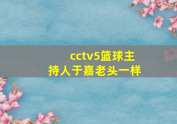 cctv5篮球主持人于嘉老头一样